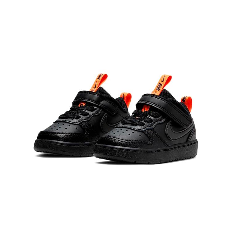 Nike Court Borough Slip Resistant Cushioning Abrasion Resistant Breathable Low Top Toddler Shoes Black CT3963-001