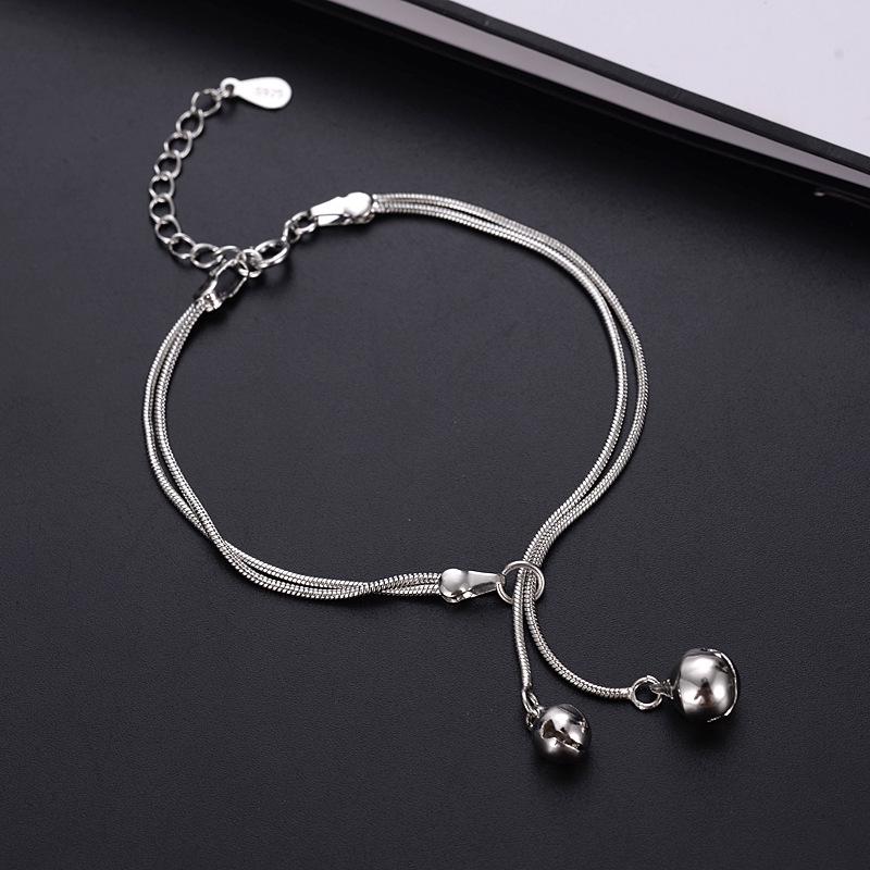 Personalized Retro Box Chain Bracelet - Elegant Silver, Versatile Japanese-Korean Inspired Couple's Jewelry for Women