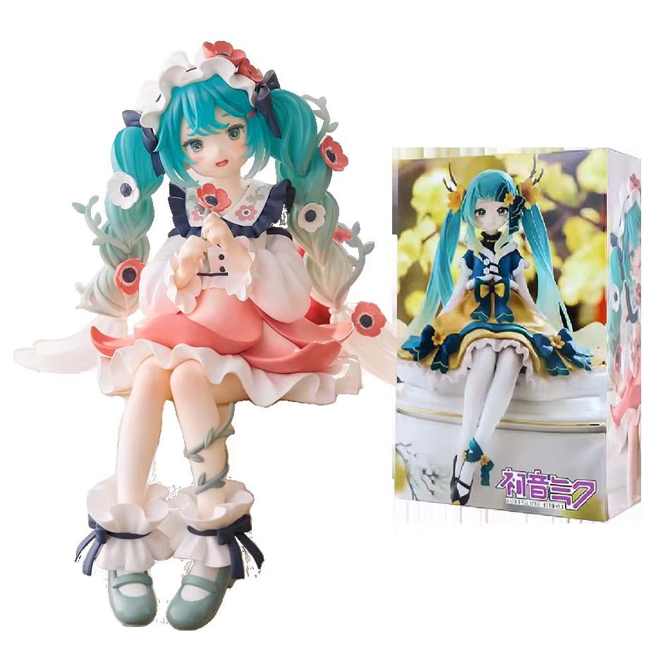 14CM Hatsune Miku Anime Figure Toy Flower Fairy Collection Miku Kawaii Cartoon PVC Action Figurine Model Doll Birthday Gifts Kid