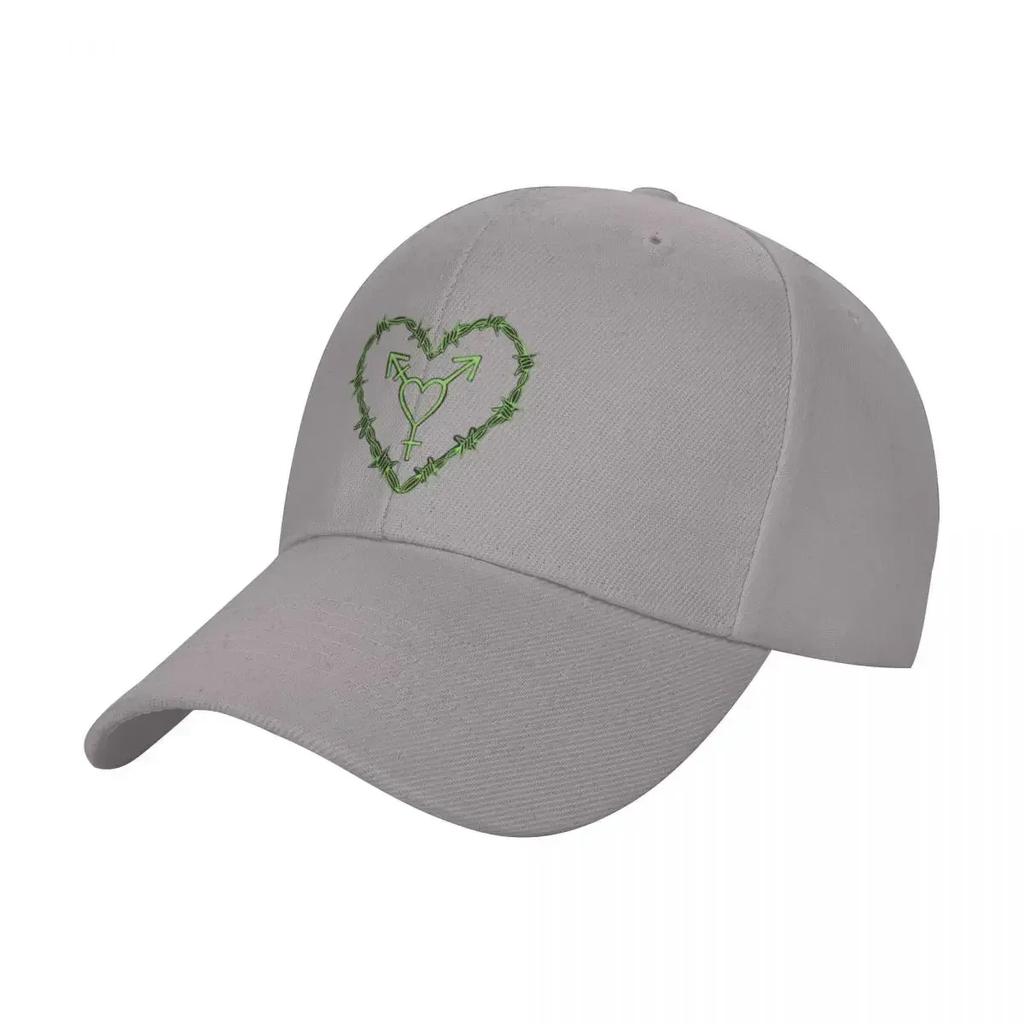 Trans Symbol Heart GREEN Baseball Cap Fashion Beach Christmas Hat Beach Hat Custom Hat Man Womens