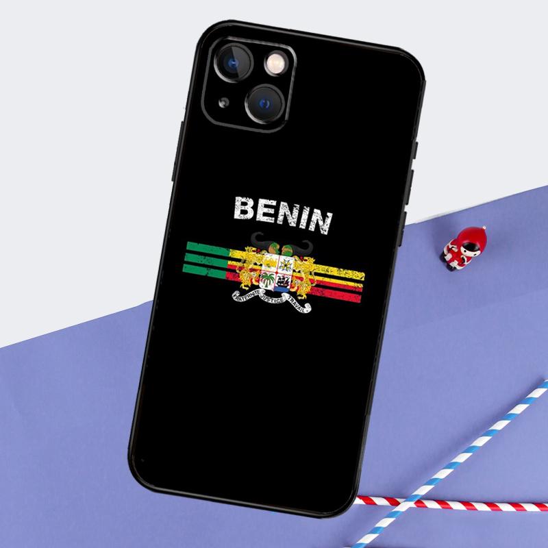 Benin Flag Phone Case For iPhone 16 Pro Max 11 12 13 14 15 Pro Max Mini XR 16 15 Plus 16e Cover Shell