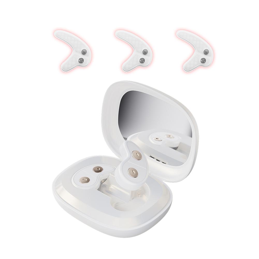 

Микротоковый массажер для глаз, прибор для красоты с терапией красным светом для удаления мешков под глазами, уменьшения темных кругов, отечности и морщин белый