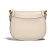 Coach Beat 23 Vintage Flap Leather Saddle Bag Women Shoulder Bag White C0749-B4IY