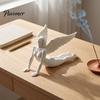 Commemorative Keepsake Gift 3D Printed Yoga Angel Figurine, Decorative Statue, Minimalist Sculpture with Detailed Versatile Interior Ornaments Wings,
