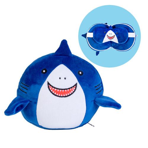 Smoosho's Pals Travel Mask and Pillow Set (Shark)