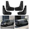 For Kia PV5 2025-2027 Compatible ABS Mud Flaps Black Tire Mudguards Front Rear Wheel Guard Set 220x190mm 205x200mm