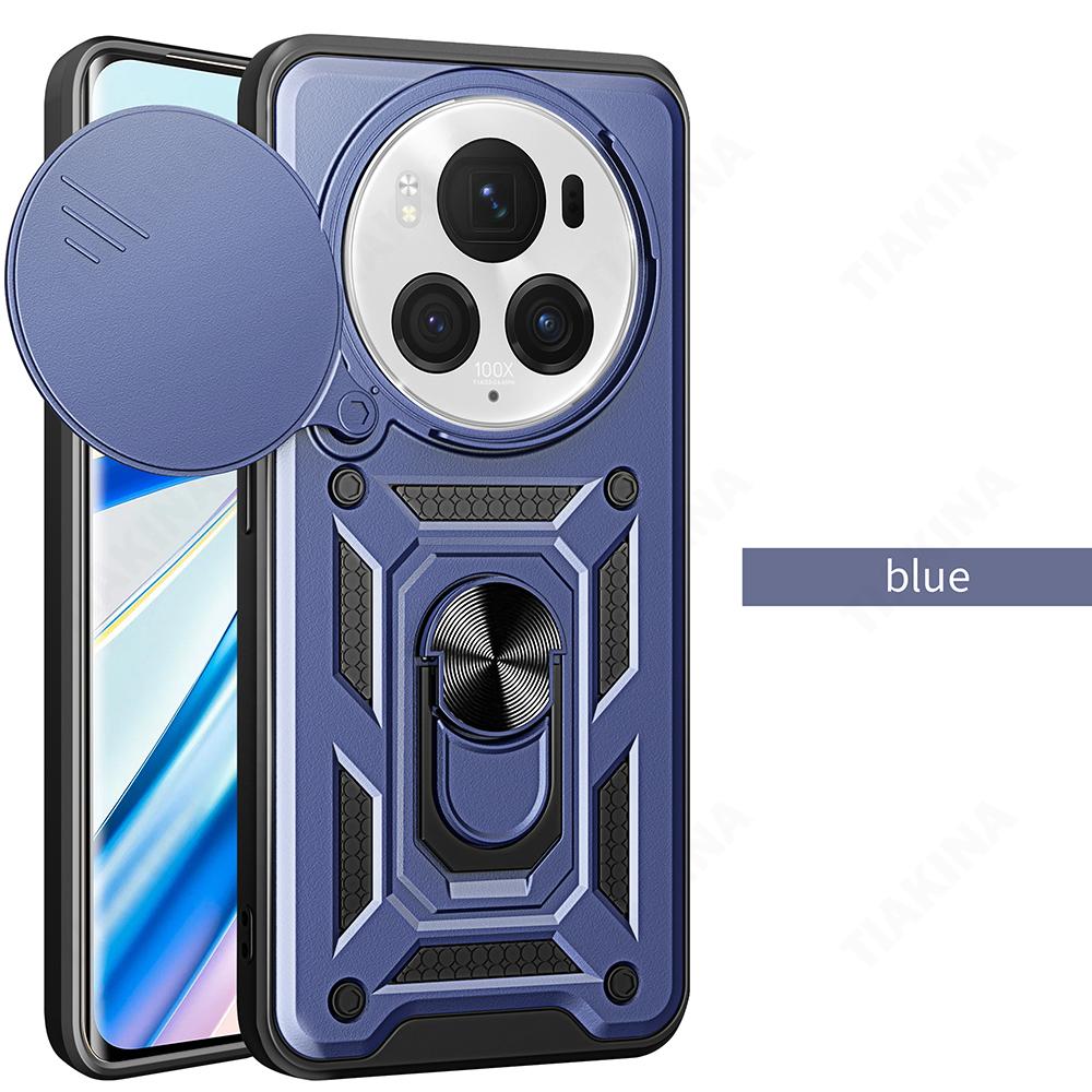 Slide Lens Armor Funda for Honor Magic 6 Pro Case for Honor Magic 5 Lite 4G 6 Pro 5G X6A X5 Plus X9A 5G Case Magnetic Stand Capa