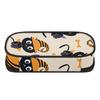 School Pencil Case Spacious Storage Smooth Zipper 300D Polyester with Main Compartment Mesh Pocket and Pen Slots for Students
