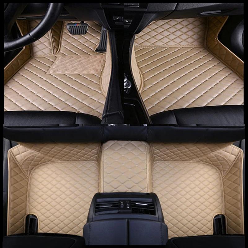Car Floor Mats Non-slip Artificial Leather For VW Touareg 2011-2018 Auto Carpets Foot Coche Interior Accessories