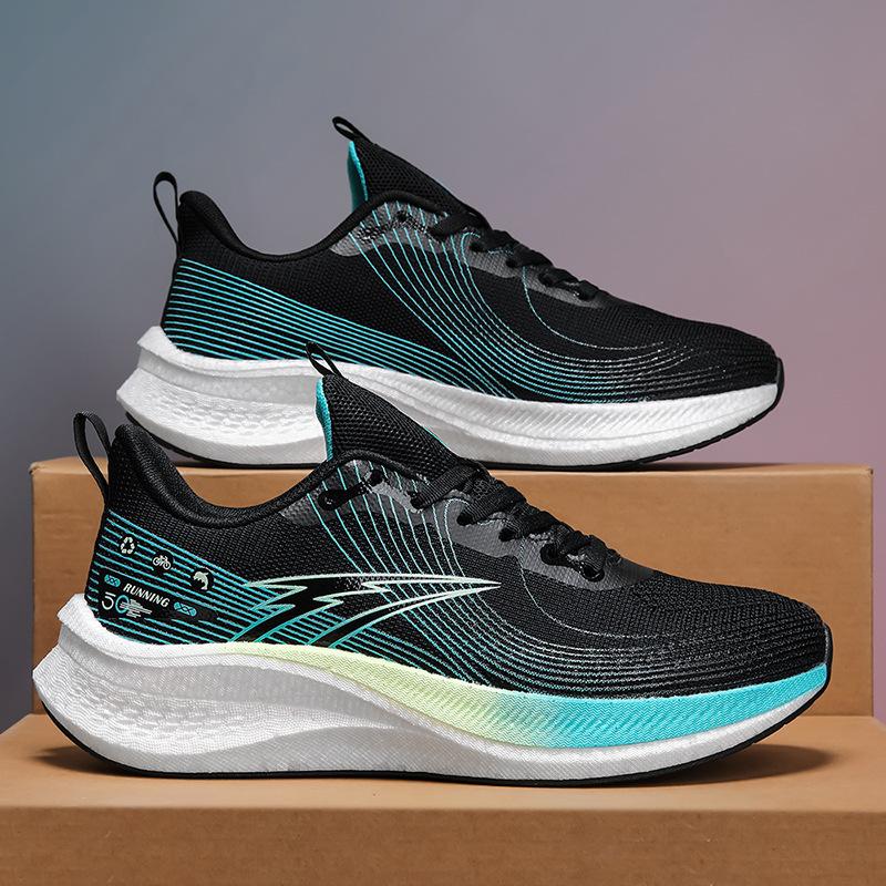 

Guochao молодежная амортизация и отскок сверхлегкие гоночные кроссовки мужские износостойкие нескользящие настоящая взрывная карбоновая пластина повседневный спо 44