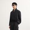 SUPIN Men's 2025 Spring 100% Wool Oversized Long-Sleeve H-Shaped Shirt