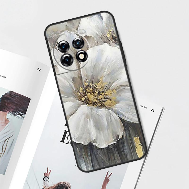 3D Flower Relief Case For OnePlus Nord CE 5 3 4 Lite N20 N30 OnePlus 15 13 12 11 10 Pro 12R 13R 10T 13T Cover