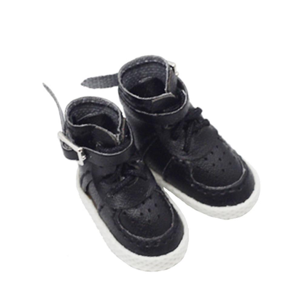 

High Street Fashion Obitsu 11 Doll Shoes High-top 1/12 Bjd Casual Shoes Kids Gifts чёрный