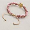 4mm Rhodonite Beads Double Layered Braided Women Men Handmade Jewelry Women Stainless Steel Tree of Life Charm Bracelet