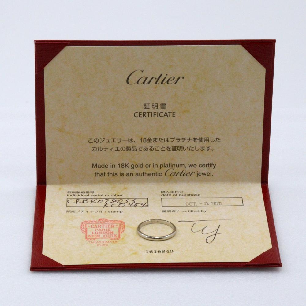 CARTIER wedding Ring CRB4078000 Pt950Platinum #7.2(US Size) 2.8g Women Used