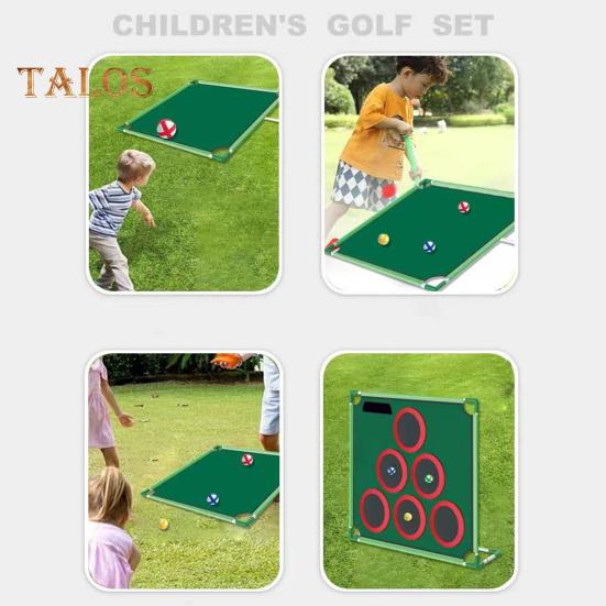 Golfspiel-Spielset für Kinder, lustige Gartenspiele, Hinterhofspiele, Väter und Golfer, inklusive 20 Golfbällen, Putting Mat und Tasche, lässige Golfspiele für Zuhause für