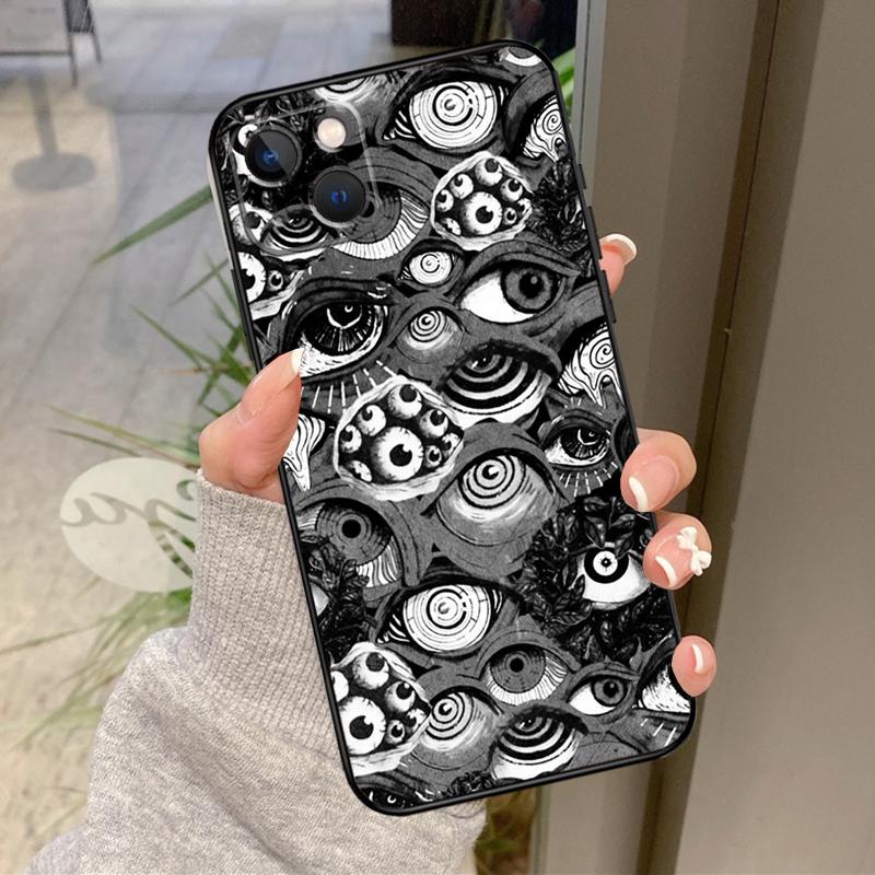 Scary Face Eyes Case For iPhone 17 Pro Max 16 14 13 12 11 15 Pro Max Plus 12 13 Mini 16e 17 Air Back Cover