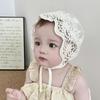 Mesh Baby Bonnet Lace Flower Baby Hat Sweet Infant Princess Cap