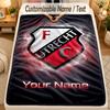 Flannel BlanketFC Utrecht Custom Name Text Personalized Soft Warm Throw Blanket Home Decor Gift