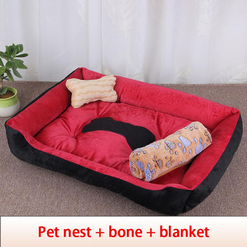 

Четыре сезона кошка собачья кровать теплый дом ярких цветов квадратное гнездо маленький средний домик для собаки принадлежности для кошачьих туалетов аксессуары корзина для собаки S (0-1.5KG)