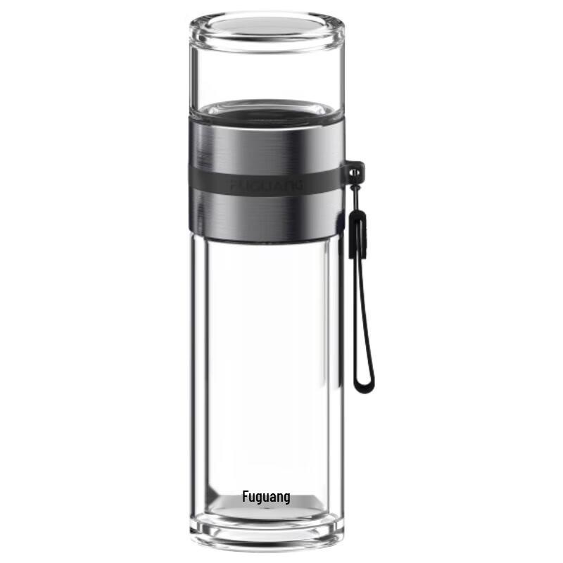 Fuguan Platinum Tea Master Double-Layer Glass Infuser Bottle