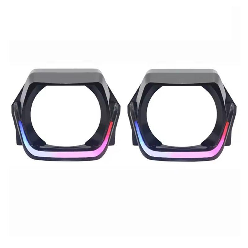 DIY For Car Headlight Retrofit Auto Part 1 Pair 3.0 Square Shroud LED Angel Eyes RGB DRL Light
