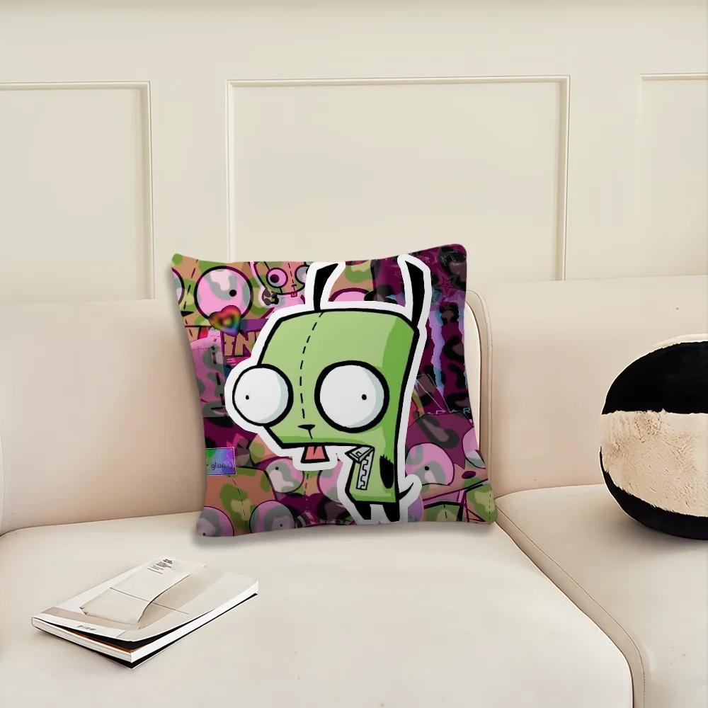 Cartoon Invader Zim Gir Decoration Room Home Sofa Living Office Car Nordic Simplicity Pillow Cover