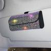 Diamond Car Glasses Case Multifunctional Sunglasses Storage Box Full of Diamonds Female Car Glasses Case Storage Bag