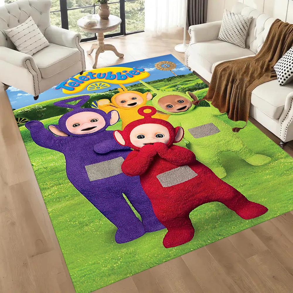 Teletubbies Friends Sun Square Rugs Are a Great Choice for Living Rooms, Bedrooms, Home Décor, and As Gifts.