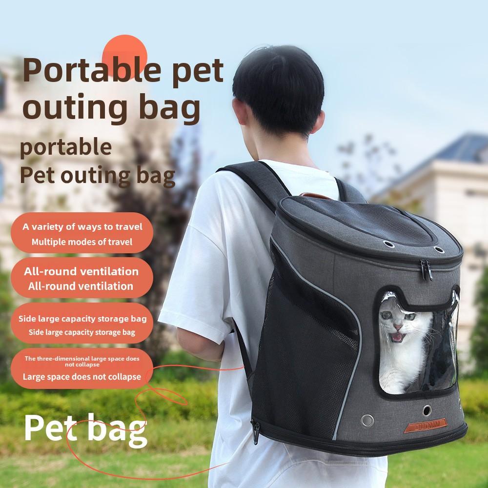Pet Backpack Glue Mesh Strong Breathable Cat Backpack Portable Wear-resistant Large-capacity Cat Bag Pet Products