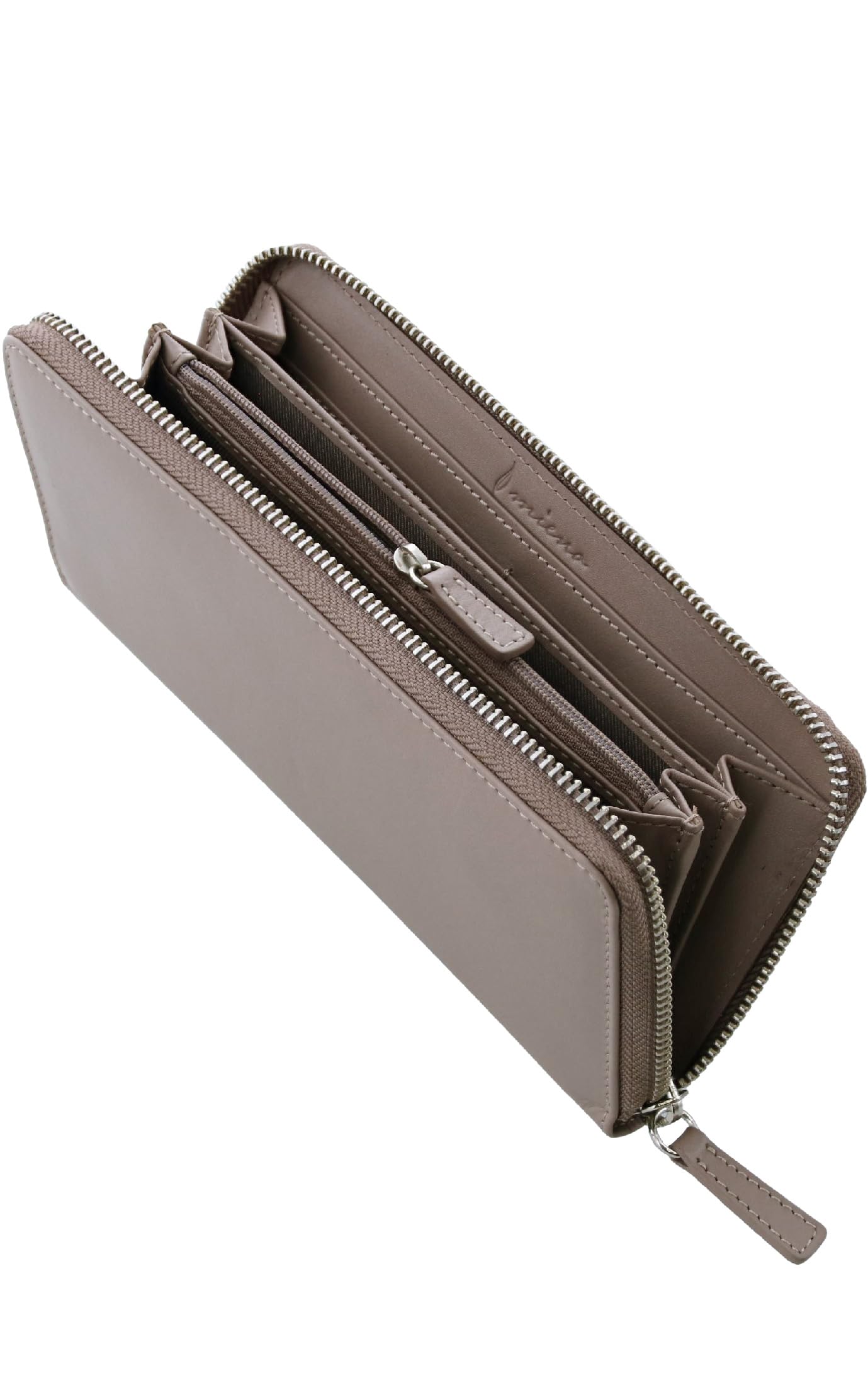 

Genuine Leather Long Wallet for Men and Taupe [mieno] Women, DIVA