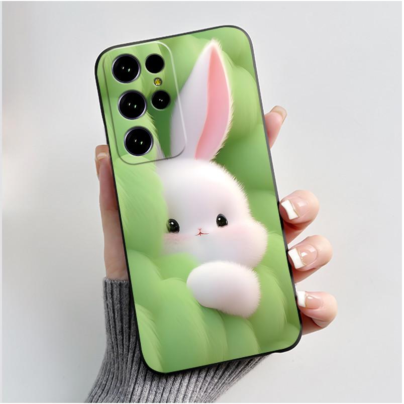 Oukitel C61 Pro maciņš Oukitel C61 GT vāciņš Luksusa Jauka Sirds Zaķis Smieklīgs Melns TPU Mīksts Silikona Aizsargājošs Tālruņa Maciņš