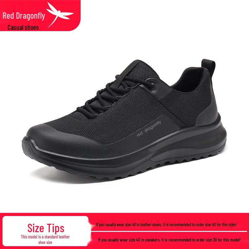 Red Dragonfly 2025 Men s Breathable Fly-Knitted Mesh Casual Summer Sports Shoes 40