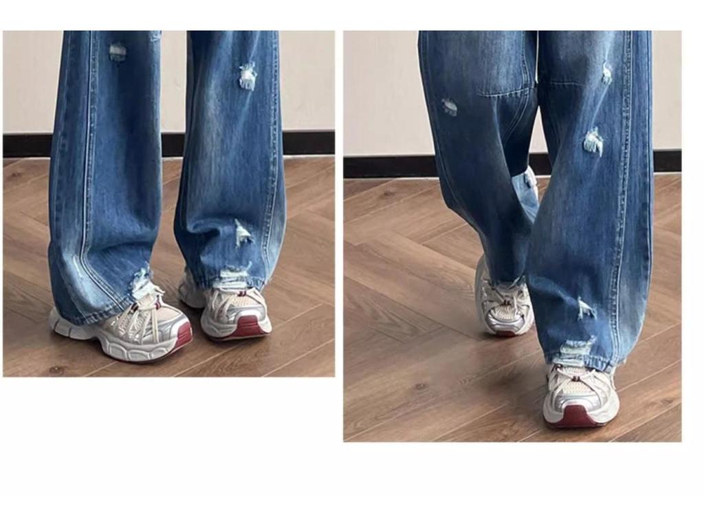 Summer 2026 High Waist Petite Straight Wide Leg Women's Jeans