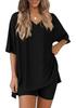 Women's Casual V-neck T-shirt & Shorts Homewear Set, 2026 Collection: Comfortable and Stylish 