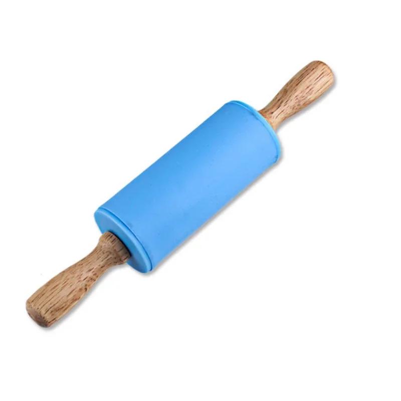 Silicone Rolling Pin Kneading Pad Set Silicone Roller Type Pressure Roller Pizza Grade Rolling Pin Pad Kitchen Baking Tool