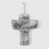 Plush Keychain Accessories Zebra Print Bag Pendant Aesthetic Cross Keychain  Goth Jewelry