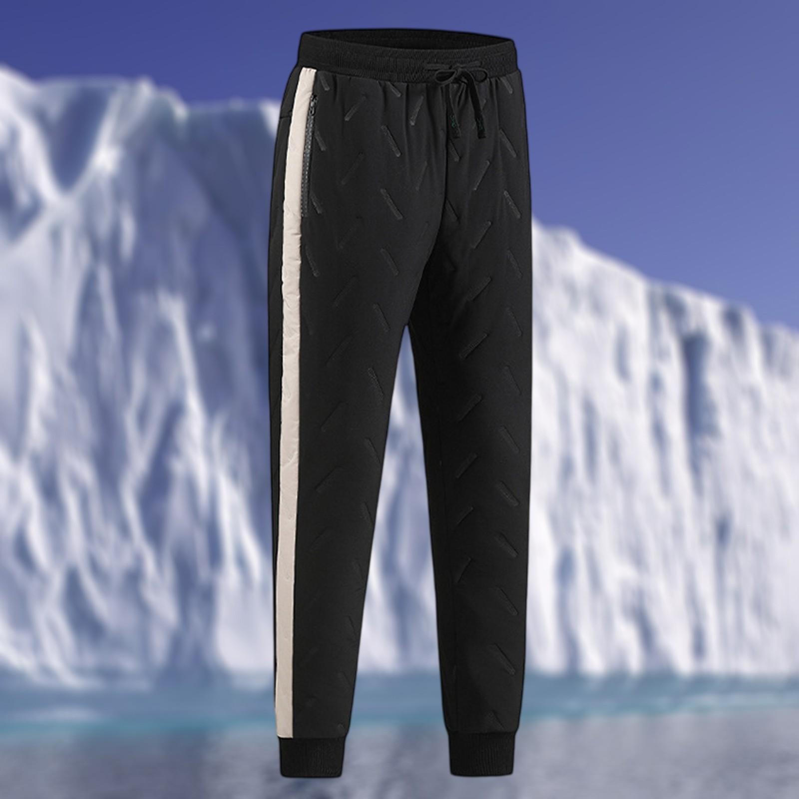 

Men s Color - Block Drawstring Cuffed Sports Pants, Men s Casual And Fashionable Fleece - Lined Sweatpants L чёрный