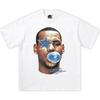 Lebron James Kaugummi Blau Kastenförmiges Baumwoll-T-Shirt, y2k, Streetwear, Basketball, Grafik-T-Shirt, Oversized, T-Shirt, Kinder, Fan, Geschenke, Weihnachten