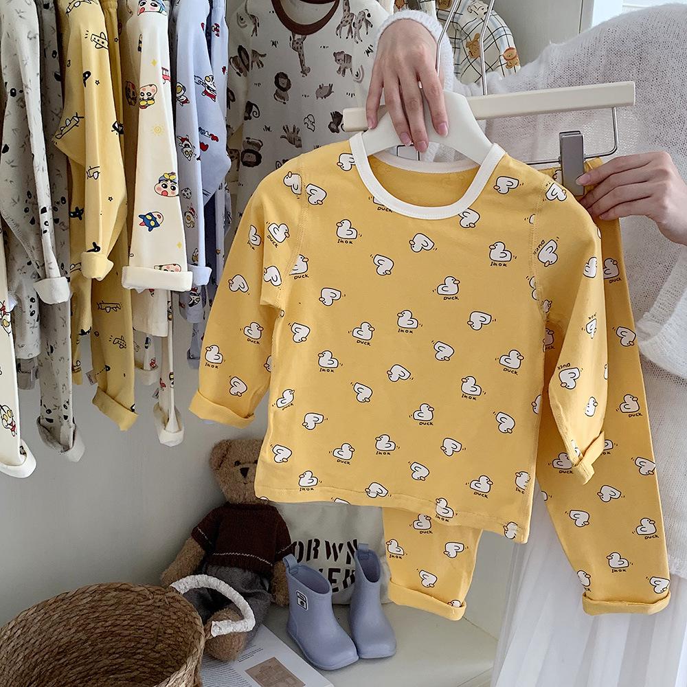 Kinoakiu Kinder Pyjama-Set im koreanischen Stil - Warm, Niedlich, Unisex Schlafbekleidungs-Accessoires