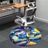 1pc Little Prince Starry Night Whimsy Office Round Area Rug, Indoor Mat Suitable For Office, Under Office Chairs Bedroom Living Room Home Decor