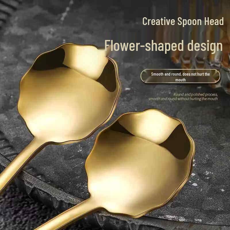 304 Stainless Steel Long Handle Coffee & Dessert Spoons (2-Pack)