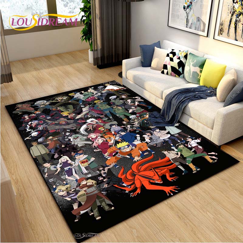 Bandai Naruto Cartoon Anime Carpet for Living Room Bedroom Cute Rugs Kitchen Door Kids Un-slip Floor Mats Alfombra Birthday Gift