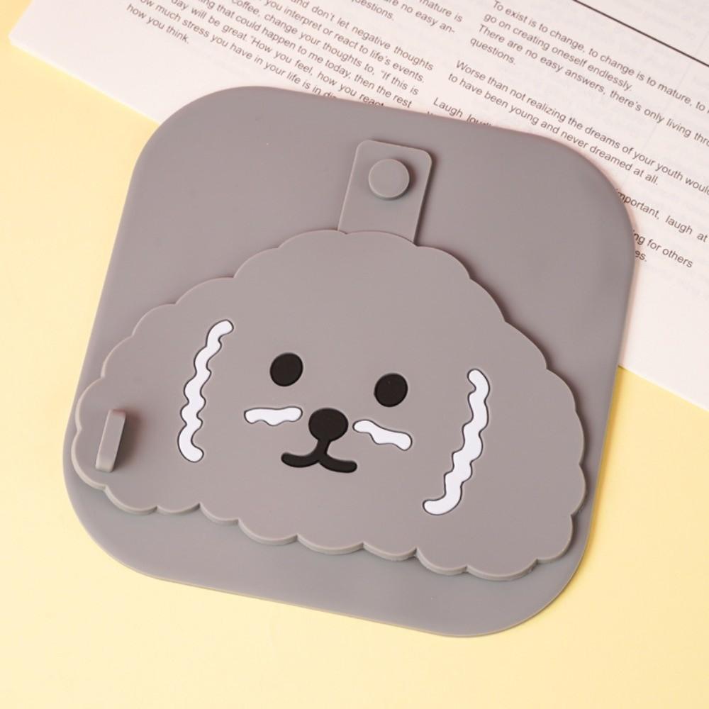 Silicone Shower Drain Cover Insect-proof Cartoon Dog Drain Hair Catcher Anti-Odor Reusable Bathtub Drain Stopper