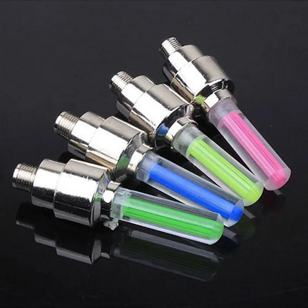 2/4Pcs Bicycle Lights Motion Sensor LED Lights with Batteries for Road MTB Mountain Bike Tyre Tire Valve Cap Bicycle Accessories