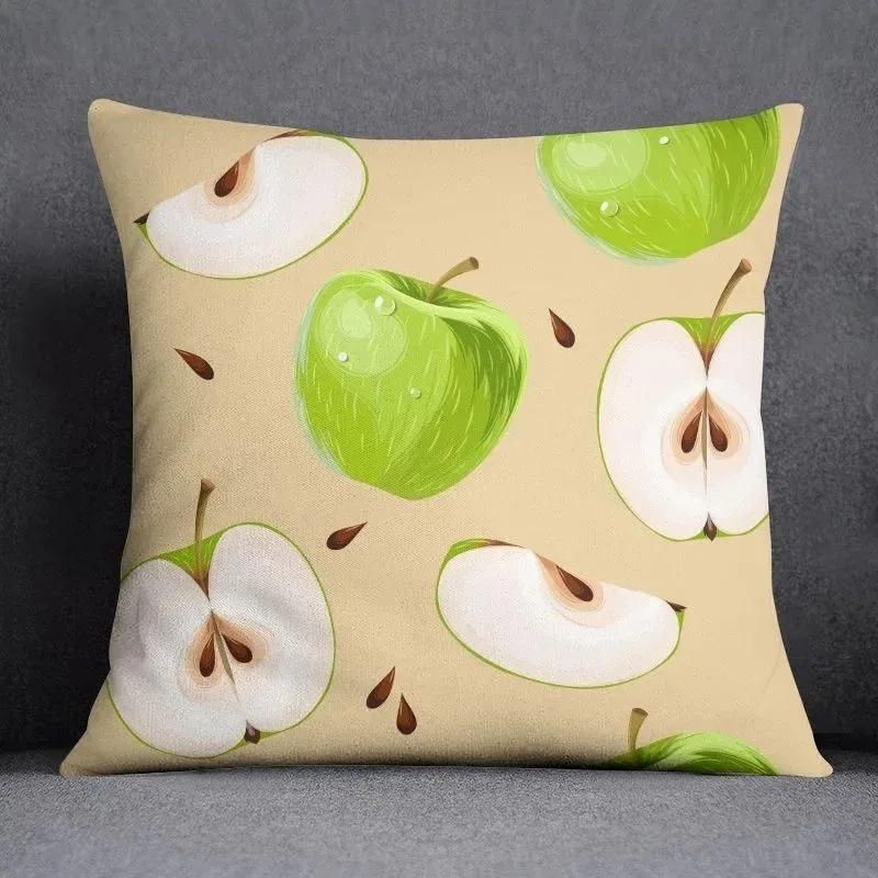 Fruit Strawberry Watermelon Print Decorative Pillowcase Car Sofa Square Cushion Pillowcase