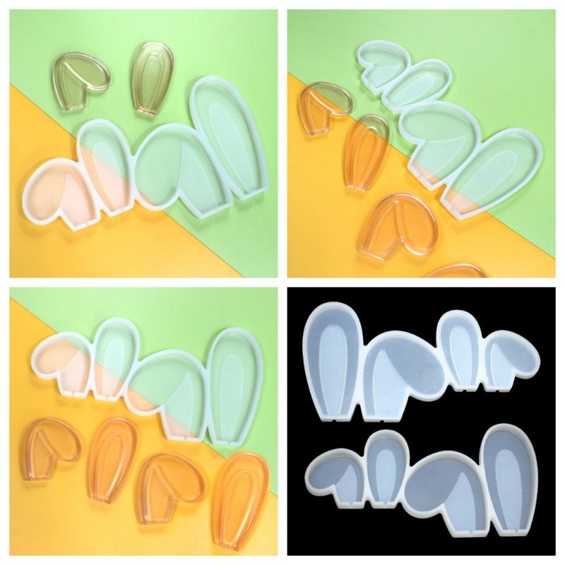 Easter Rabbit Lollipops Candy Mold DIY Cake Pastry Decor Baking Tool Chocolate Dessert Silicone Molds Non-stick
