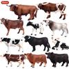 Children's Cognitive Animal Model Toy: Yellow Cow, Buffalo, Rhinoceros, Zebu, Bison, Bull Figurine.