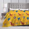Sesame Street Mecha Builders Pattern Blankets  Flannel Funny Breathable Throw Blankets for Home Spring Autumn