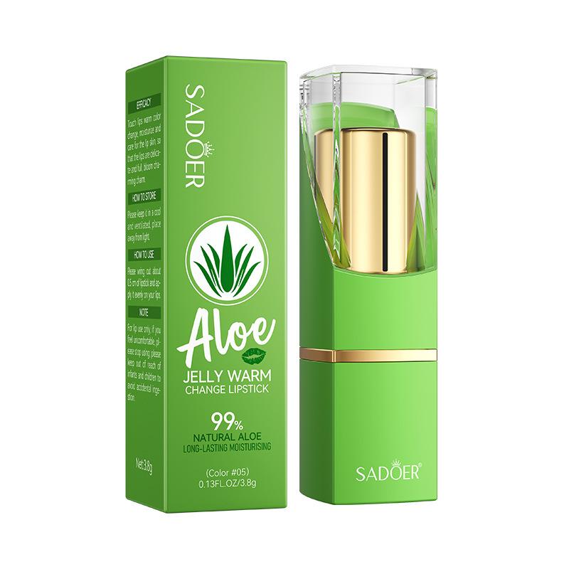 

4-цветная помада-желе Aloe Vera, меняющая температуру, не выцветает 05#